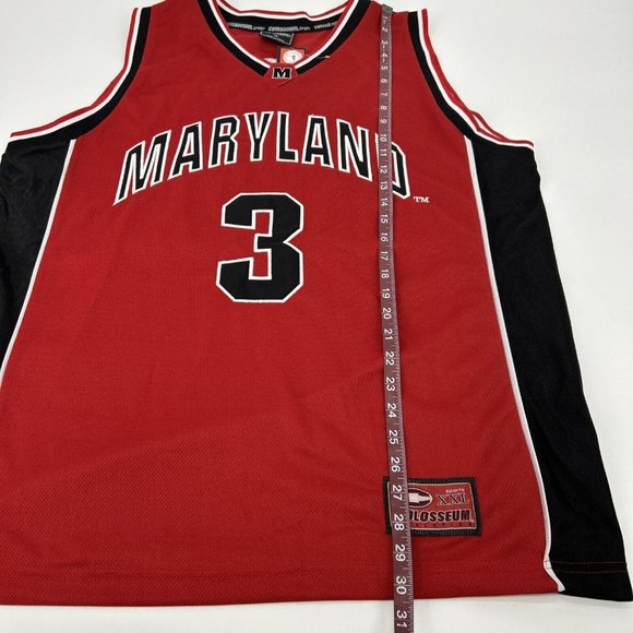 Colosseum Maryland Terrapins Terps Basketball Jersey Mens XL Red #3 Stitched NWT - Picture 9 of 12